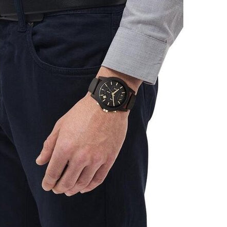 Armani Exchange Outerbanks AX7105 Men's Chronograph Watch – Black Dial with Black Stainless Steel Strap