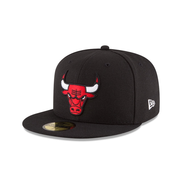 Chicago Bulls Team Color Black 59FIFTY Fitted Hat