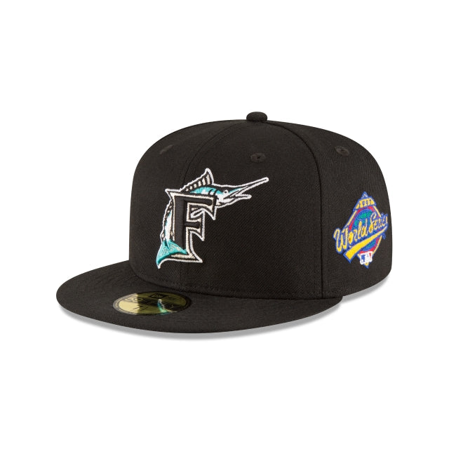 Florida Marlins World Series Black Wool 59FIFTY Fitted Hat