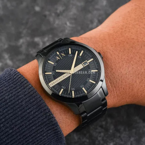 Armani Exchange Hampton AX2413 Men's Chronograph – Black Dial with Black Stainless Steel Strap