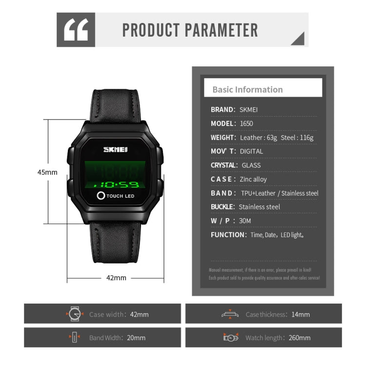 skmei-1650-steel-strap-version-led-digital-display-electronic-watch-with-touch-luminous-buttonsilver